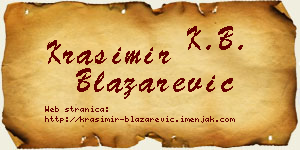 Krasimir Blažarević vizit kartica